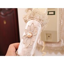 Original European video doorbell cover protective cover Fabric intercom door 2-piece cover embroidery lace phone cover