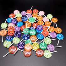 Simulation lollipop fake fruit dessert rainbow candy model window display fake candy kindergarten early education props