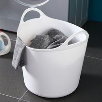 Portable soft plastic unbreakable laundry basket laundry basket dirty clothes shou na tong pao jiao tong footbath