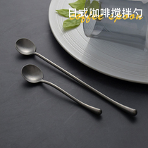 304 Retro old coffee spoon spoon more ins Japanese coffee stirring spoon Snow sand craft foreign trade export