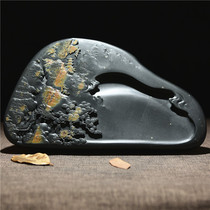 She Inkstone Laokeng Huangpi Jinyun Landscape Inkstone Chailinkeng Ornamental Collection and Duan Inkstone Study Room Four Treasures Gift Collection