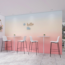 Art gradient ins Net red integrated wallboard live background wall gusset beauty salon milk tea shop wall panel front desk