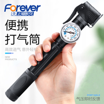 Permanent bicycle pump with barometer portable pump bicycle air needle small universal multi-function basketball simplified