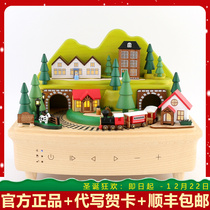 Jeancard Bluetooth Audio Wooden Speaker Player Girl Children Valley Train Birthday Christmas Gift