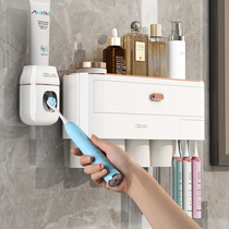 Toothbrush Shelve Free-brushing Brushing Mouth Cup Subtoilet Wall-mounted Electric Tooth tooth cylinder containing light and luxurious