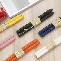 Nordic creative honeycomb candle romantic candlelight home Western Christmas arrangement smokeless honeycomb candle long pole candle