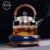 Tea maker Household electric ceramic stove High temperature resistant glass steam cooking teapot Tea making stove Ceramic boiling water making teapot set