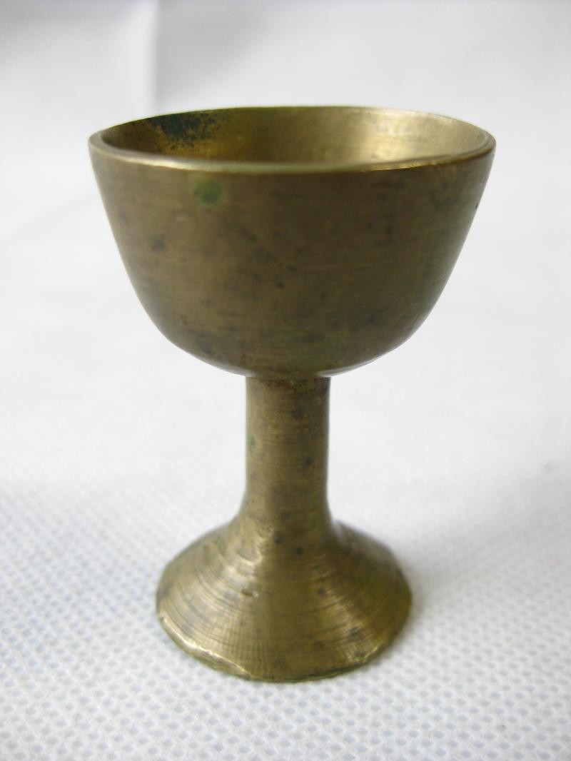 90s pure hand-made old copper wine glass mouth 3.1 bottom 2.5 high 4.5cm wine with tea bowler