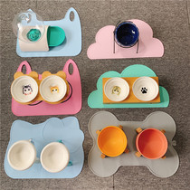 Japanese pet cloud Silicone Dining Mat Cat dog Eat Non-slip Anti Splash Mat Cat Bowl dog Bowl Waterproof tray