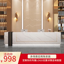 Company enterprise exhibition atmosphere Front desk counter Simple modern bar table Custom beauty salon cashier reception desk