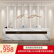 Company Enterprise training institution Club Front desk table Reception desk Beauty salon cashier Imitation marble hotel bar