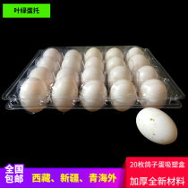 New listing pigeon egg blister packaging box 20 quail bag mud leather egg box leaf green egg tray spot bag