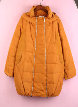 100SYMM125 on the new stock cut label womens autumn and winter cardigan hooded medium long pregnant mommy down jacket