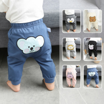 Baby Pants 2021 New Spring Dress Outside Wearing Female Baby Pp Pants Young Children Long Pants Mens Big Fart Pants Spring Autumn Tide