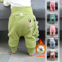 Baby pants 2021 Winter New Baby Big pp pants plus velvet thickened men and women newborn warm big butt pants