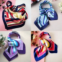 Bank stewardess work clothes spring and autumn Korean version of Joker business silk professional clothes small square scarf scarf scarf female