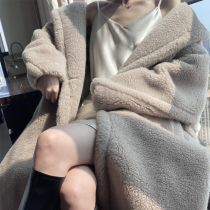 M home teddy bear coat female Song Qian Liu Tao with long Tedy camel wool alpaca fur coat