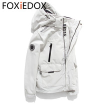 FOXIEDOX loose white stormtrooper womens three-in-one tide brand windproof waterproof removable outdoor mountaineering suit men