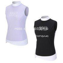  South Korea healcreek21 summer golf suit womens stand-up collar irregular slim-fit breathable sleeveless T-shirt