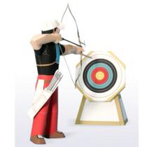 Childrens handmade origami DIY Assembly three-dimensional paper model Olympic sports archery competition