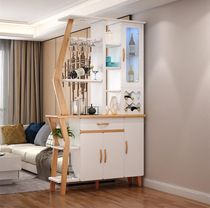Home entrance cabinet partition modern and simple entrance shoe cabinet Nordic solid wood hall living room shelf Wine cabinet all-in-one