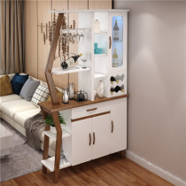 Nordic modern solid wood entrance partition screen decoration Small and medium-sized apartment living room wall double-sided door shoe hall cabinet