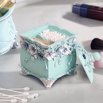 New European toothpick box storage box creative toothpick tube living room household double cotton sign box storage and finishing tank