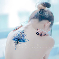 neeio tattoo stickers new edition sacred blue Lotus totem yoga OM symbol back spine big picture waterproof female