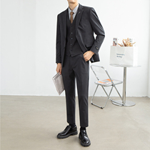 Three-piece suit mens suit business professional dress autumn 2021 Mens Youth slim suit suit suit