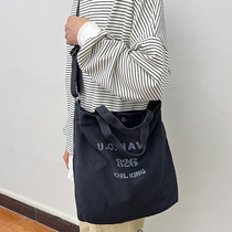 Sails Cloth Bag Washed For Old Men And Women The Same Single Shoulder Bag Day Department Minimalist Lazy Wind Cloth Bag Student School Bag Sloped Satchel Bag