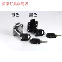 Cabinet door lock Bookcase Universal black cabinet door Drawer lock Fixed lock core Lock head accessories Locker Office