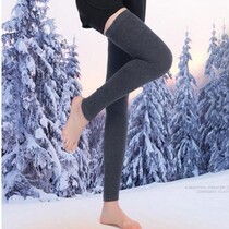 Cashmere knee socks leggings wool knee pads extended thick warm old cold legs men and women winter air conditioning room stacking socks