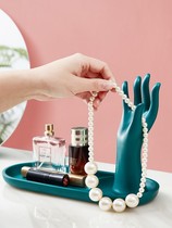Nordic creative finger jewelry rack hanging key desktop ornaments earrings ring necklace storage plate porch display rack