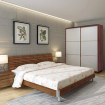 Red Apple Bedroom Package Simple 1 5 m Bed Bedside Cabinet Wardrobe Three Piece Set Combination R801-23