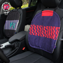 Lulu linen Four Seasons Universal cartoon car backrest car backrest car cotton and linen breathable waist cushion