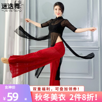 Mix Dance Classical Dance Clothing Female Modern Elegant Training Clothing Chinese Dance Body Rhyme Yarn National Antique Suit