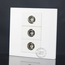 Type 86 3 BNC welding combination panel SDI computer Connector Module Q9 female socket three-position BNC socket