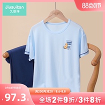 Long-aged boys  pajamas summer thin 2021 new childrens home service suit Modal Zhongda childrens ice silk