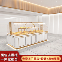 Bakery cake shop Nakajima cabinet commercial multi-layer glass bread display cabinet custom bakery shop counter