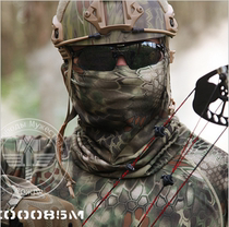 Chieftain new Python camouflage quick-drying headscarf tactical riding outdoor bib sunscreen anti-sand headgear mask