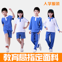 Shenzhen school uniform unified primary school students summer and autumn dresses sports mens and womens suits short-sleeved tops quick-drying thin shorts