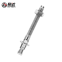 Xinda outdoor M8 mountaineering nail expansion nail fixed load-bearing anchor rock climbing rock nail 304 stainless steel screw bolt