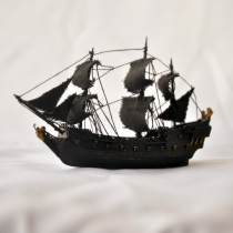 Caribbean pirate ship model small black pearl European sailing fish tank landscaping ornaments car accessories
