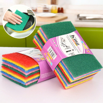 Value-added 10 pieces plus hard color cleaning cloth dishwashing cloth pot washing cloth Sponge rag Kitchen non-stick oil brush bowl cloth