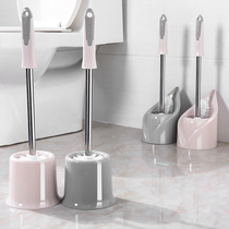 Household toilet toilet brush long handle no dead corner cleaning toilet brush double-sided toilet brush curved toilet brush set