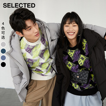 SELECTED SLADE couple MALE AND FEMALE SOLID COLOR HOODED OFF SHOULDER down JACKET JACKET MALE S) 420412030