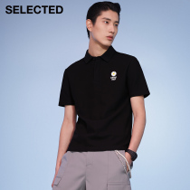 SELECTED Slade Spring Summer New Cotton Daisy Men and Women Lapel T-Shirt S)421206007