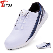 Golf shoes men waterproof shoes non-slip bottom fixed nail shoes knob shoelaces sports casual mens shoes