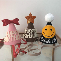 Korean ins Wind fairy God birthday non-woven felt hat baby Year decoration birthday hat
