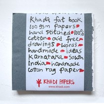 India Cardi cotton painting fat book handmade hand ledger 180 white light gray portable watercolor book